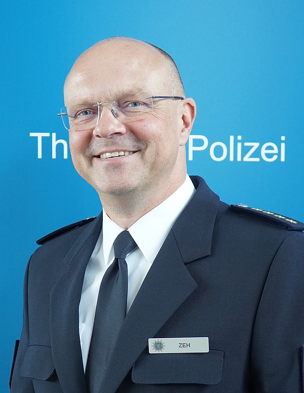Bild zeigt: Einen Mann. Dieser ist der Leiter der Landespolizeiinspektion Saalfeld