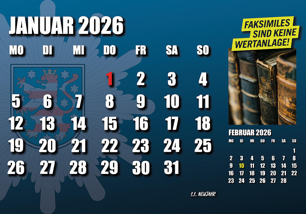 Kalenderblatt Januar 2026