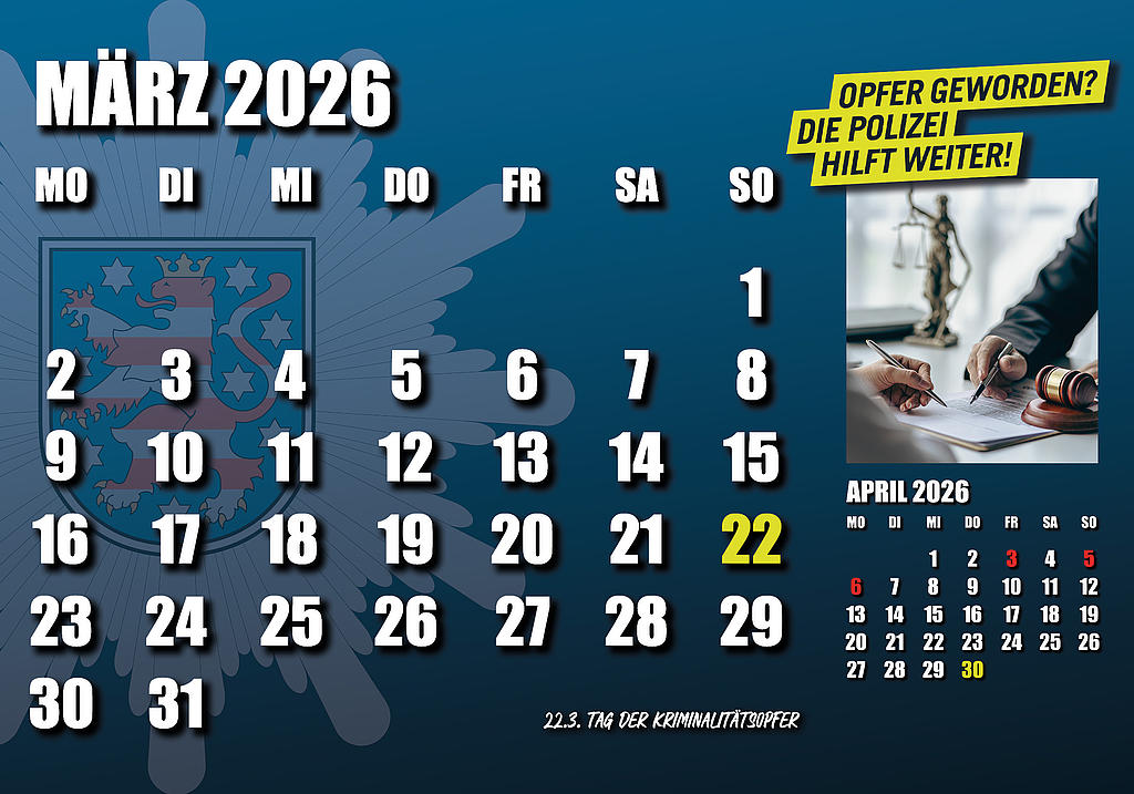 Kalenderblatt März 2026