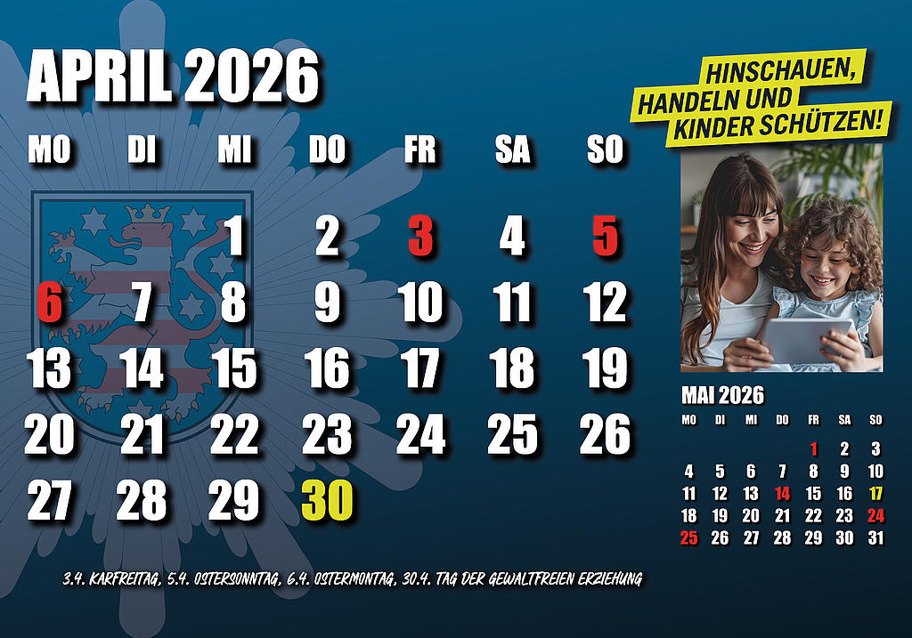 Kalenderblatt April 2026