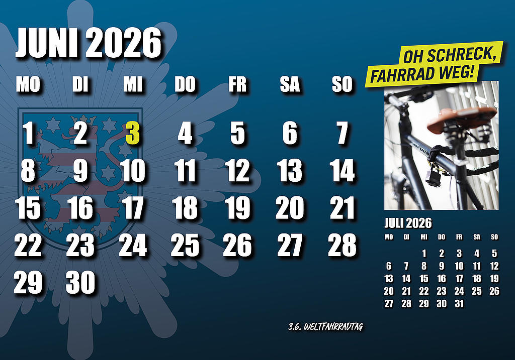Kalenderblatt Juni 2026