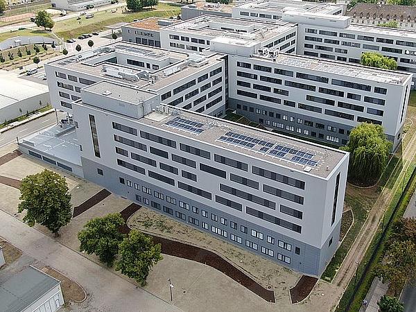 Luftaufnahme des Gebäudes der Kripo Erfurt