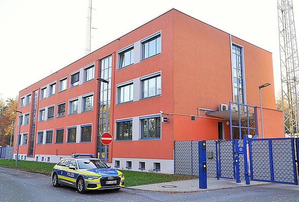 Das Dienstgebäude der Autobahnpolizeiinspektion