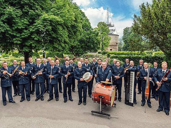 Orchester der Thüringer Polizei Gruppenbild des Polizeimusikkorps