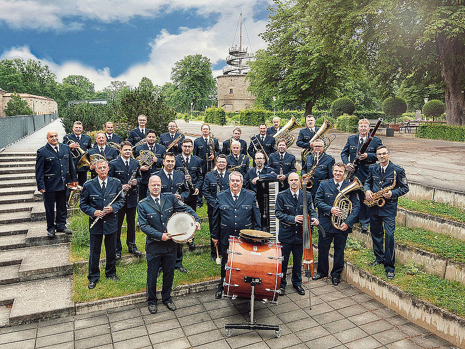 Symphonisches Blasorchester Gruppenaufnahme des symphonischen Blasorchesters des Polizeimusikkorps Thüringen