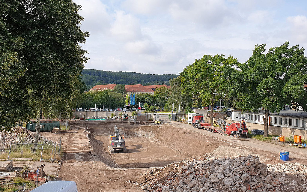 Bauarbeiten Parkhaus - Bodenarbeiten