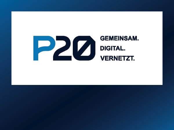 Logo P20 Polizei 20/20 Gemeinsam. Digital.Vernetzt.